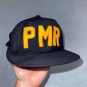 Vintage PMR Snapback Hat Wilson 60s Wool Felt Letters Rare Old School Baseball